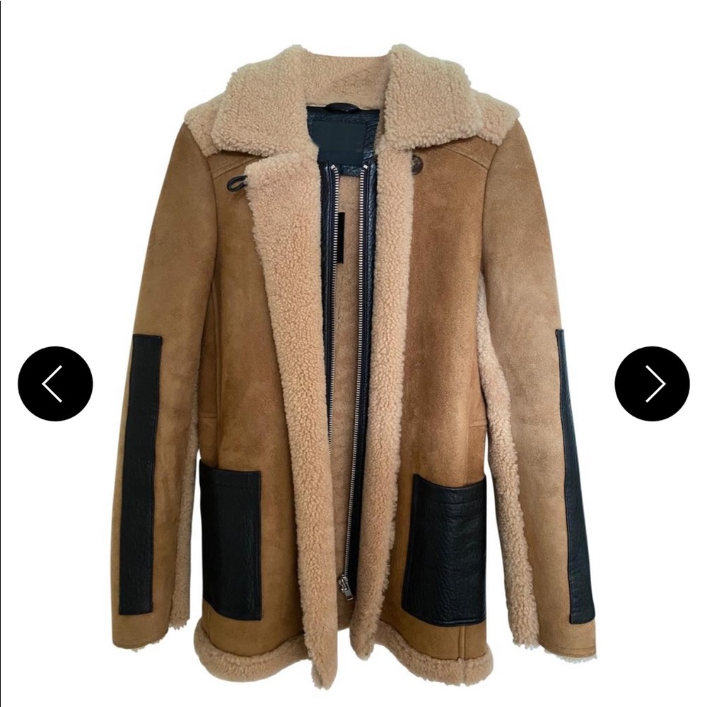 Maje Gulen Shearling suede coat NWT MSRP. 2880$ 36 - Picture 4 of 8